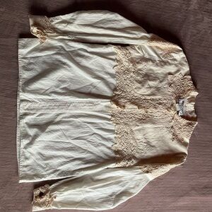 E. Clair Designs Vintage Cream Button Down Shirt